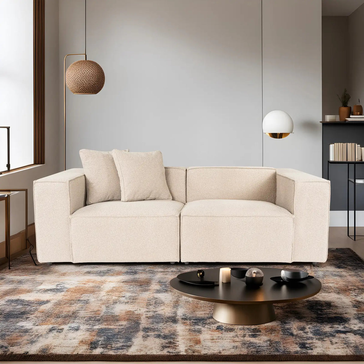 Lora 2-Sitzer Sofa in Pfirsich, 220x108 cm von Atelier Del Sofa – Bild 3