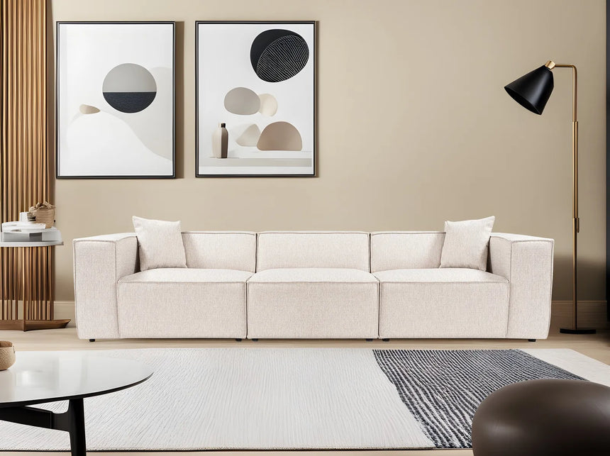 Lora 3-Sitzer Sofa in Hellbraun, 303x108 cm von Atelier Del Sofa – Bild 1