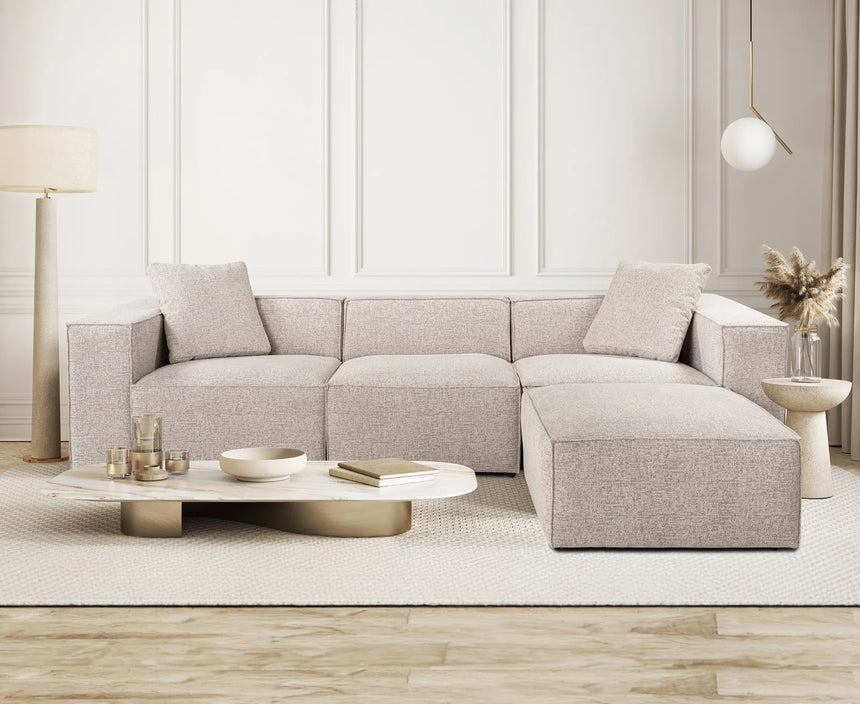 Lora Ecksofa aus Leinen, Rechte Seite, 303x193 cm von Atelier Del Sofa – Bild 1