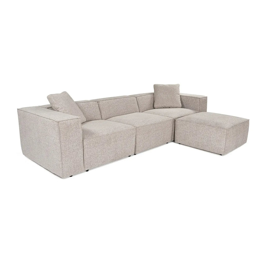 Lora Ecksofa aus Leinen, Rechte Seite, 303x193 cm - ZEN ZONE Furniture