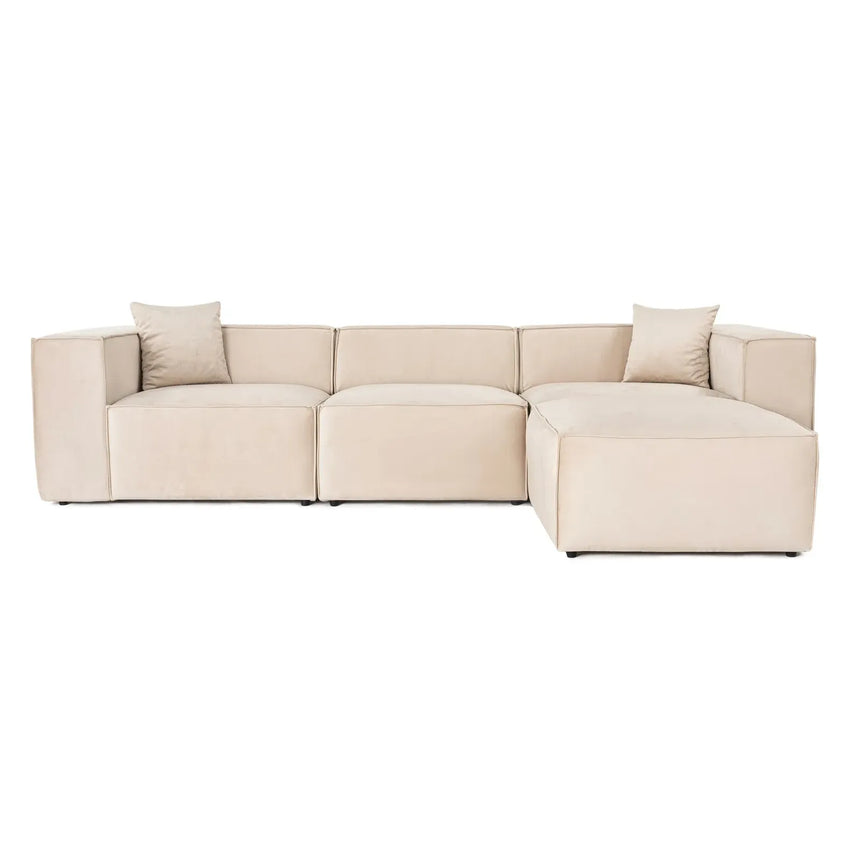 Lora Ecksofa aus Leinen, Rechte Seite, 303x193 cm - ZEN ZONE Furniture