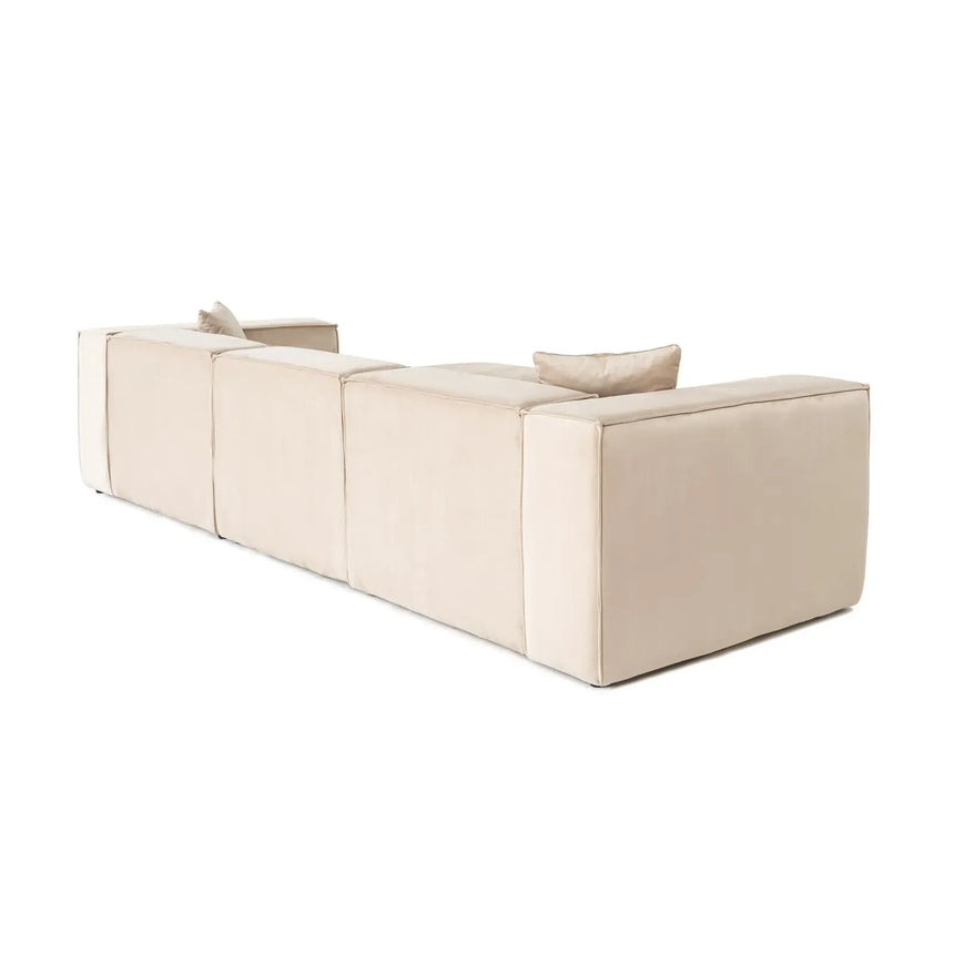 Lora Ecksofa aus Leinen, Rechte Seite, 303x193 cm - ZEN ZONE Furniture
