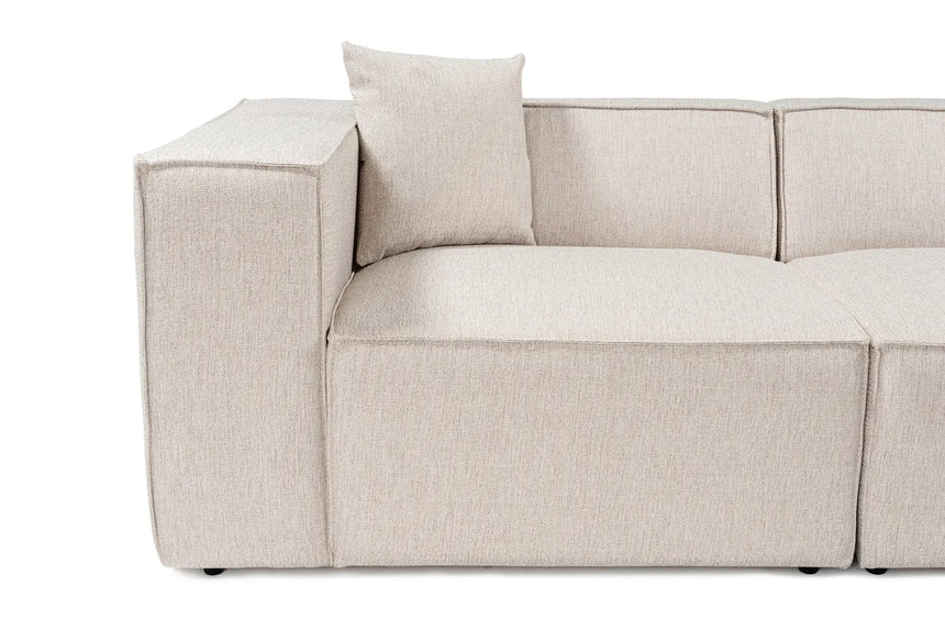 Lora Ecksofa aus Leinen, Rechte Seite, in Hellbraun, 303x193 cm von Atelier Del Sofa – Bild 11