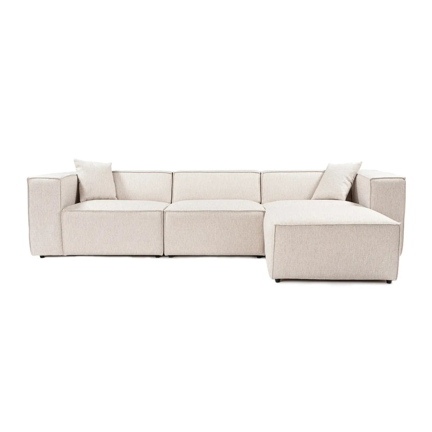 Lora Ecksofa aus Leinen, Rechte Seite, 303x193 cm - ZEN ZONE Furniture
