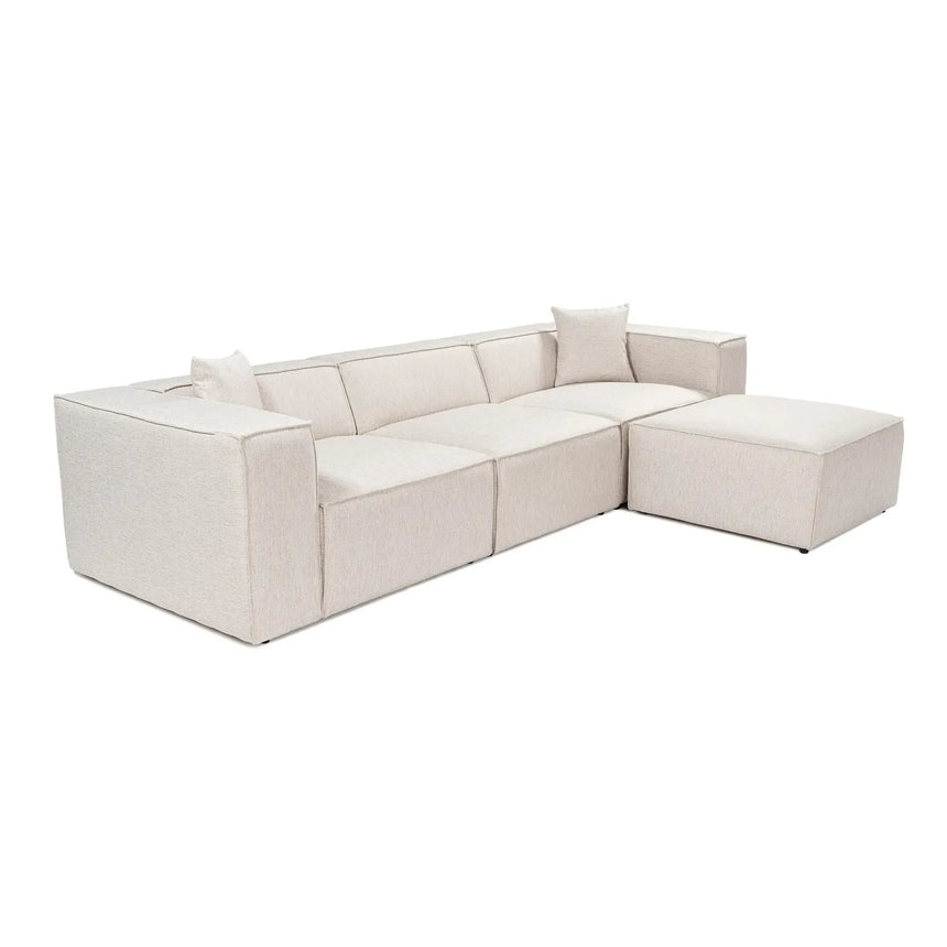 Lora Ecksofa aus Leinen, Rechte Seite, 303x193 cm - ZEN ZONE Furniture