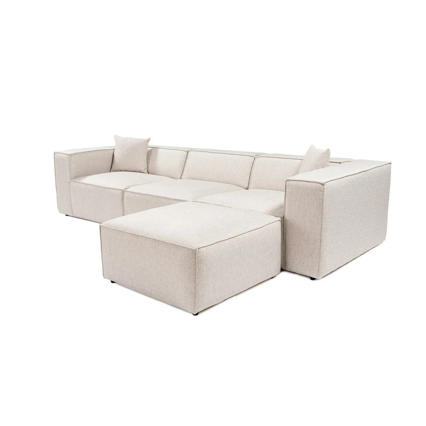 Lora Ecksofa aus Leinen, Rechte Seite, 303x193 cm - ZEN ZONE Furniture