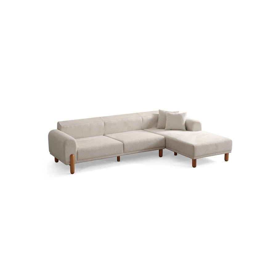 Lyke Eckschlafsofa, Rechte Seite, in Creme, 290x180 cm von Atelier Del Sofa – Bild 11