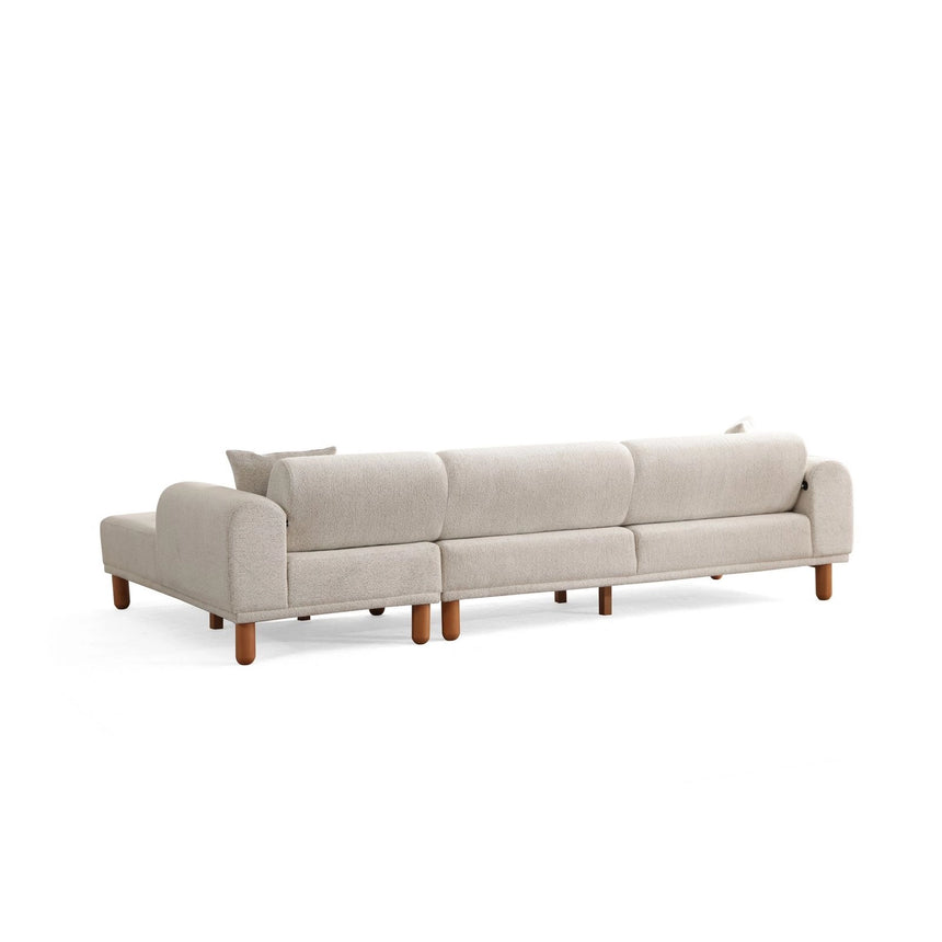 Lyke Eckschlafsofa, Rechte Seite, in Creme, 290x180 cm von Atelier Del Sofa – Bild 12