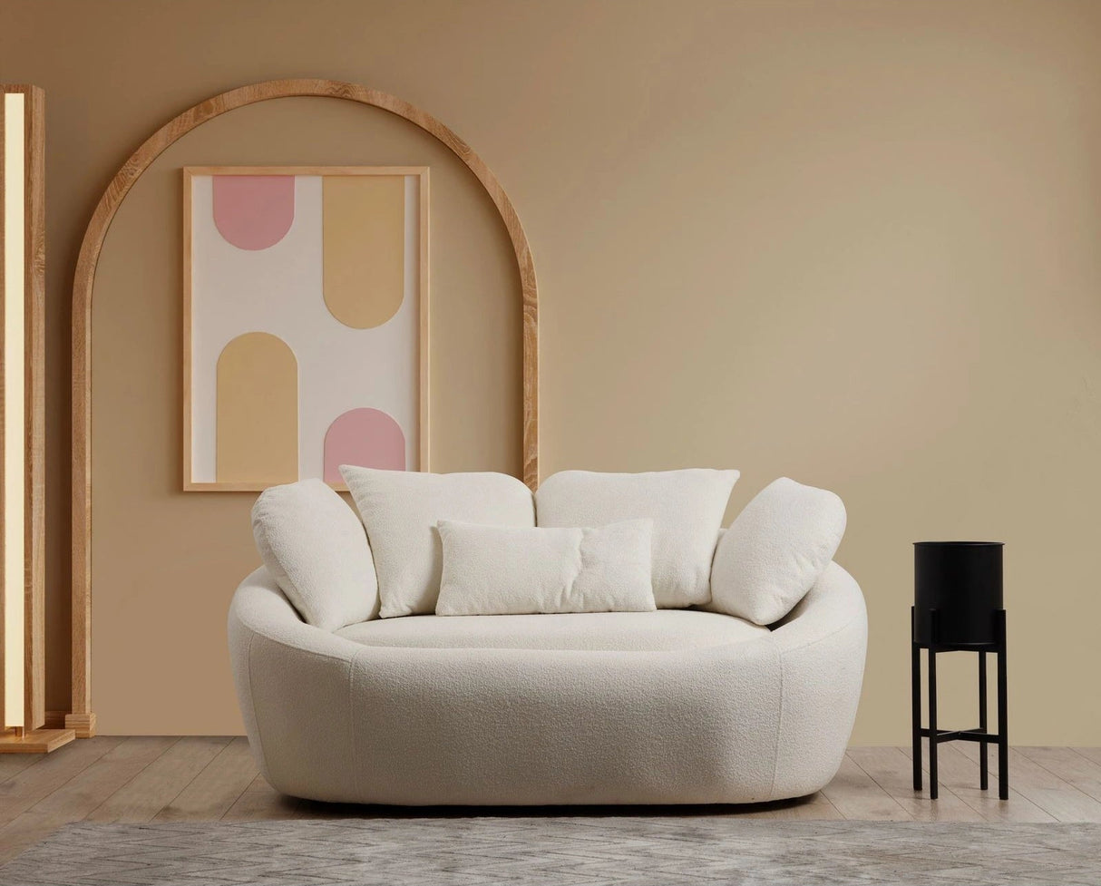 Midye 2-Sitzer Sofa in Creme, 155x120 cm von Atelier Del Sofa – Bild 1