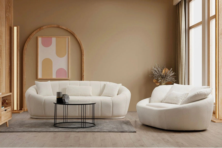Midye 2-Sitzer Sofa in Creme, 155x120 cm von Atelier Del Sofa – Bild 2