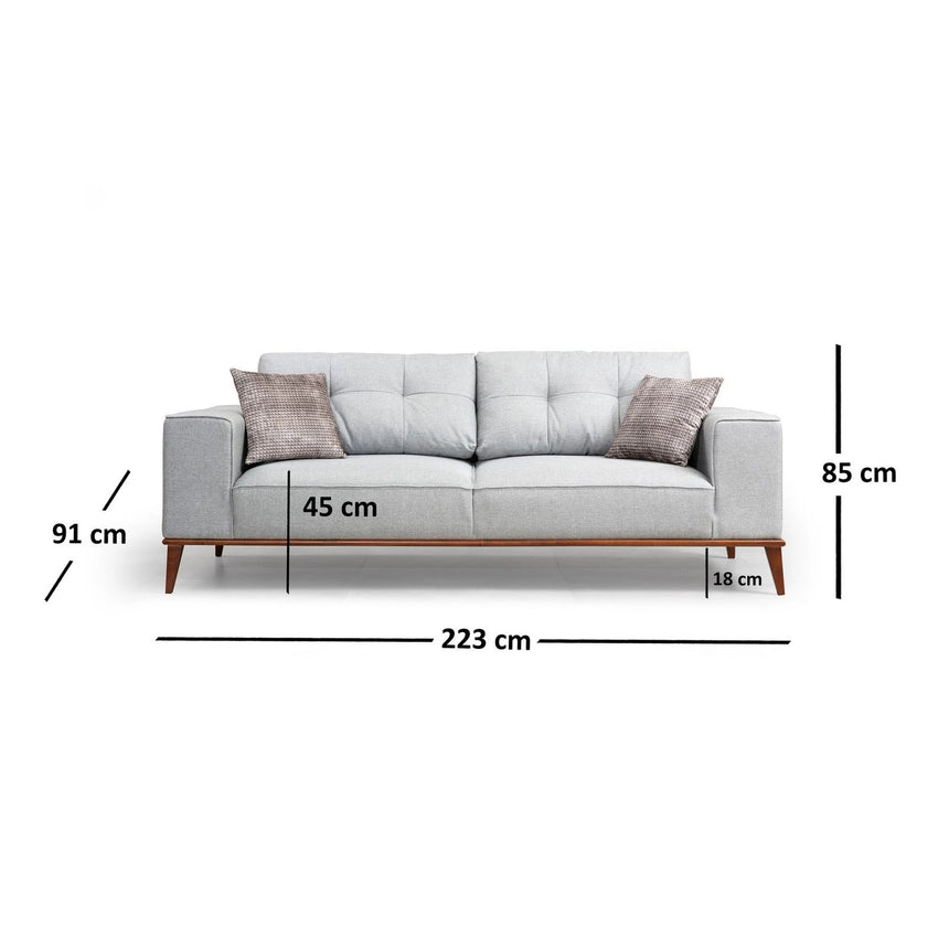 Montana 3-Sitzer Schlafsofa in Grau, 223x91 cm von Atelier Del Sofa – Bild 5