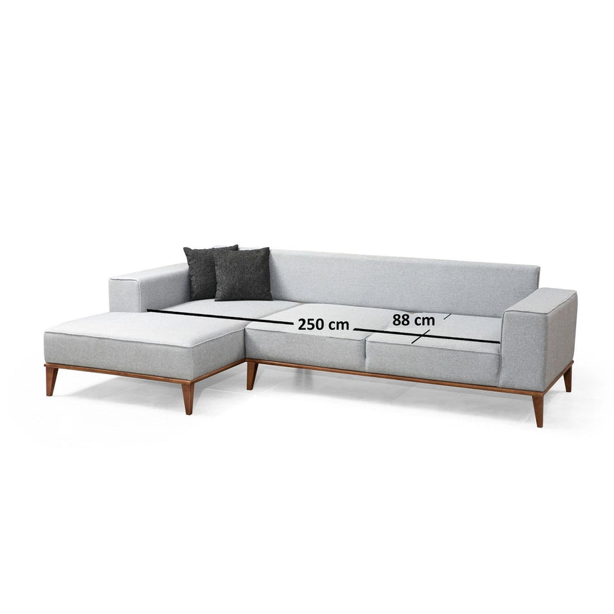 Montana Eckschlafsofa, Linke Seite, in Hellgrau, 288x160 cm von Atelier Del Sofa – Bild 5