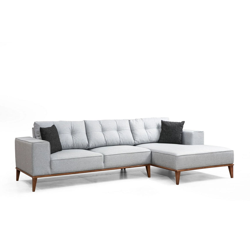 Montana Eckschlafsofa, Rechte Seite, in Hellgrau, 288x160 cm von Atelier Del Sofa – Bild 2