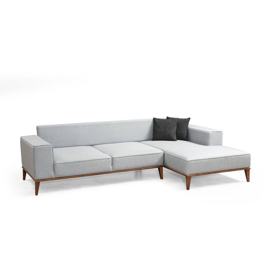 Montana Eckschlafsofa, Rechte Seite, in Hellgrau, 288x160 cm von Atelier Del Sofa – Bild 3