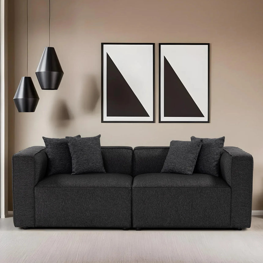 Mora 2-Sitzer Sofa in Anthrazit, 220x69 cm von Atelier Del Sofa – Bild 1