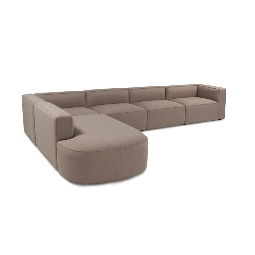 Mora Ecksofa, Linke Seite, in Hellbraun, 320x235 cm von Atelier Del Sofa – Bild 3