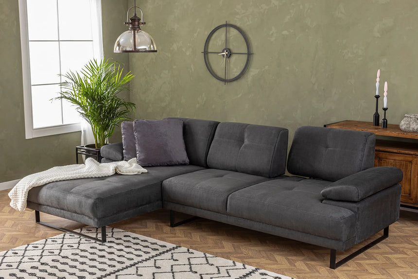 Mustang Ecksofa, Linke Seite, in Anthrazit, 274x174 cm von Atelier Del Sofa – Bild 4