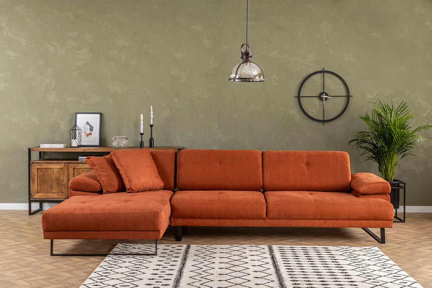 Mustang Ecksofa, Linke Seite, in Orange, 274x174 cm von Atelier Del Sofa – Bild 2