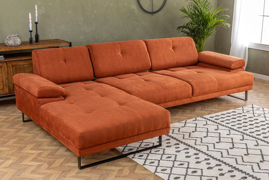 Mustang Ecksofa, Linke Seite, in Orange, 314x174 cm von Atelier Del Sofa – Bild 5
