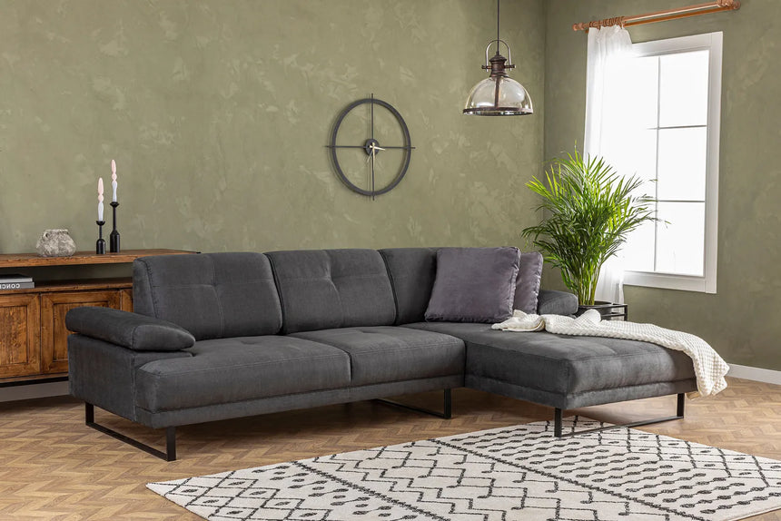 Mustang Ecksofa, Rechte Seite, in Anthrazit, 314x174 cm von Atelier Del Sofa – Bild 2