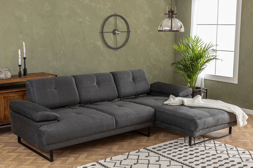 Mustang Ecksofa, Rechte Seite, in Anthrazit, 314x174 cm von Atelier Del Sofa – Bild 3