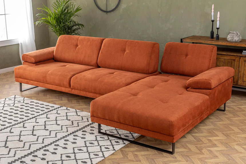 Mustang Ecksofa, Rechte Seite, in Orange, 314x174 cm von Atelier Del Sofa – Bild 4