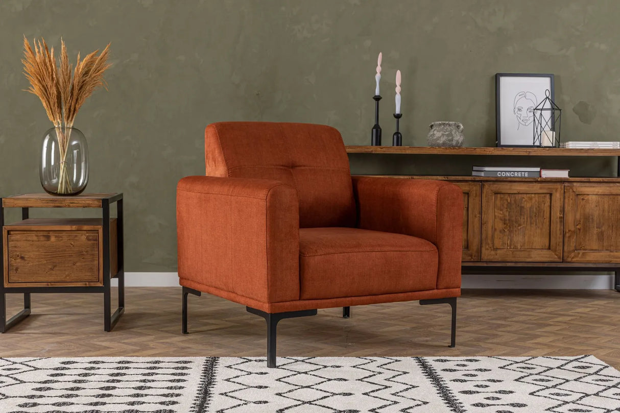 Mustang Sessel in Orange, 88x88 cm von Atelier Del Sofa – Bild 1