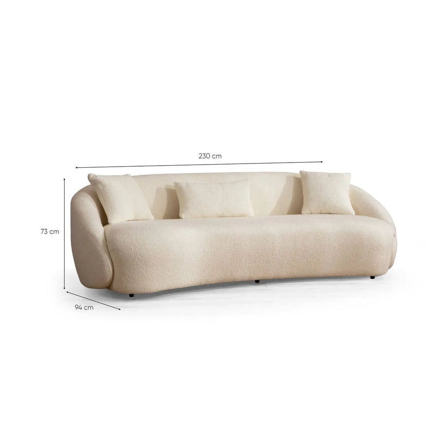 Napoli 3-Sitzer Sofa, 230x94 cm - ZEN ZONE Furniture