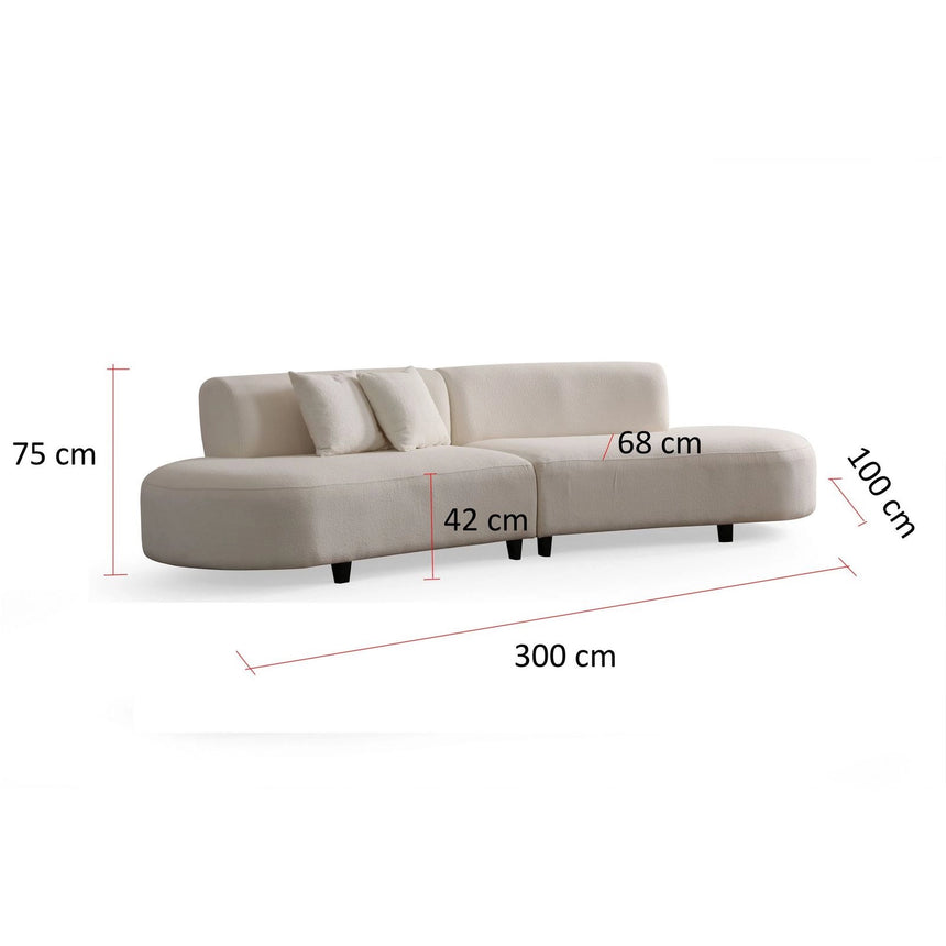 Pars Ecksofa in Creme, 300x100 cm von Atelier Del Sofa – Bild 10
