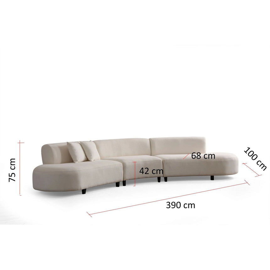 Pars Ecksofa in Creme, 390x100 cm von Atelier Del Sofa – Bild 10