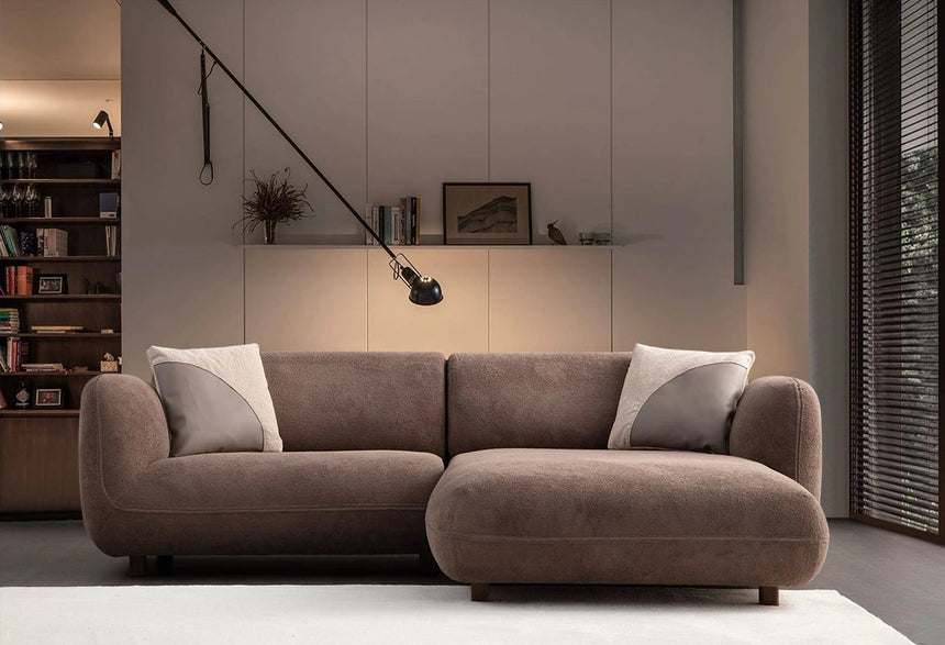 Pavia Ecksofa, Rechte Seite, in Braun, 250x170 cm von Atelier Del Sofa – Bild 2