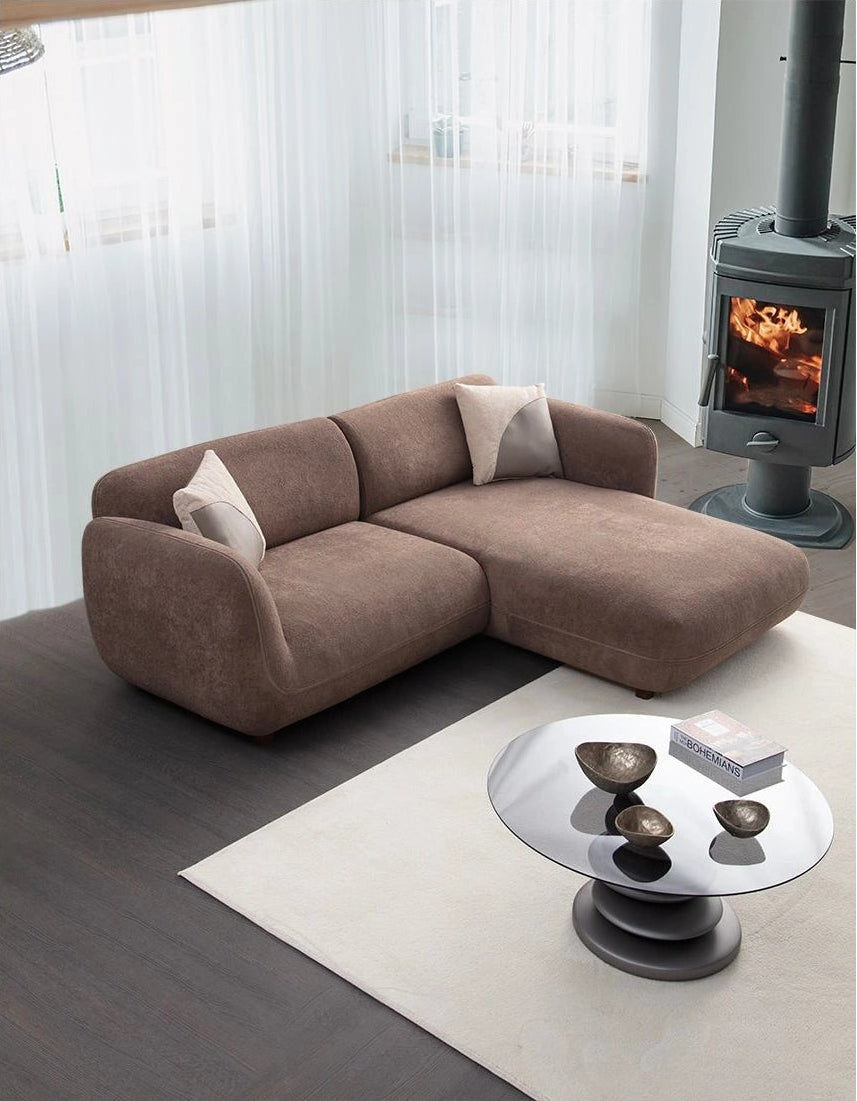 Pavia Ecksofa, Rechte Seite, in Braun, 250x170 cm von Atelier Del Sofa – Bild 3