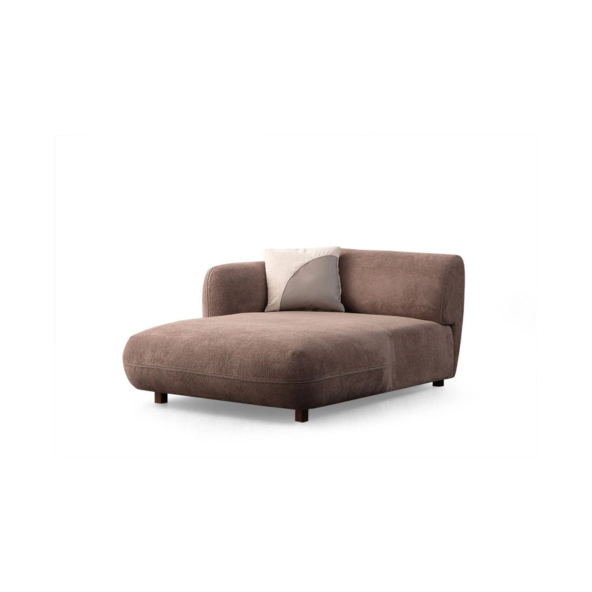 Pavia Ecksofa, Rechte Seite, in Creme und Braun, 345x170 cm von Atelier Del Sofa – Bild 8