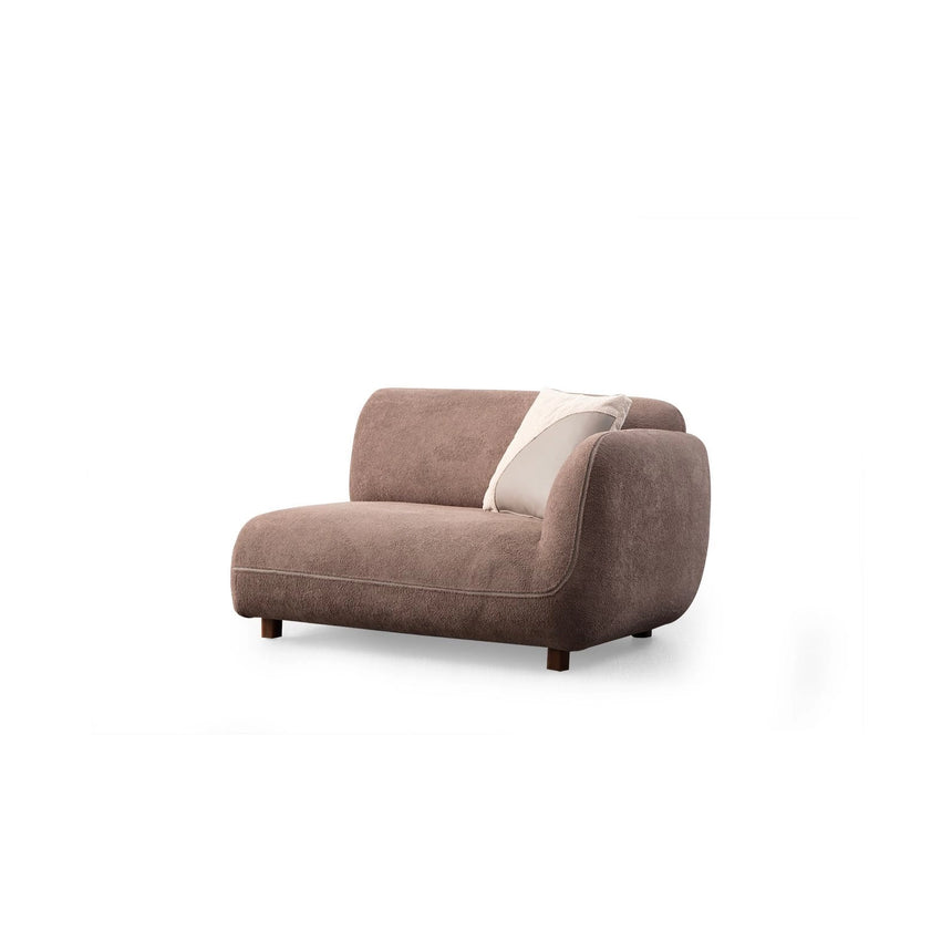 Pavia Ecksofa, Rechte Seite, in Creme und Braun, 345x170 cm von Atelier Del Sofa – Bild 9