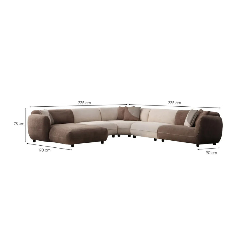 Pavia Ecksofa, symmetrisch, 335x335 cm - ZEN ZONE Furniture