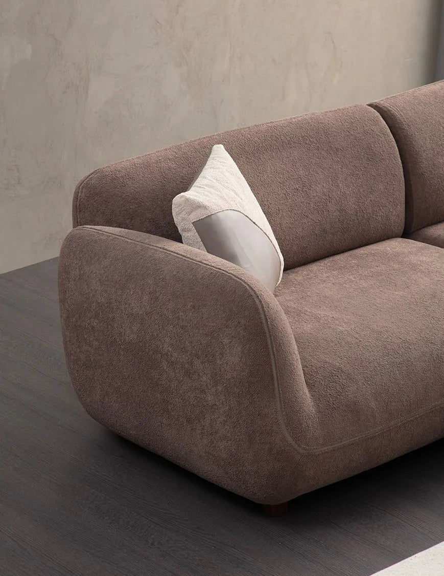 Pavia Ecksofa, symmetrisch, in Cremebraun, 335x335 cm von Atelier Del Sofa – Bild 3