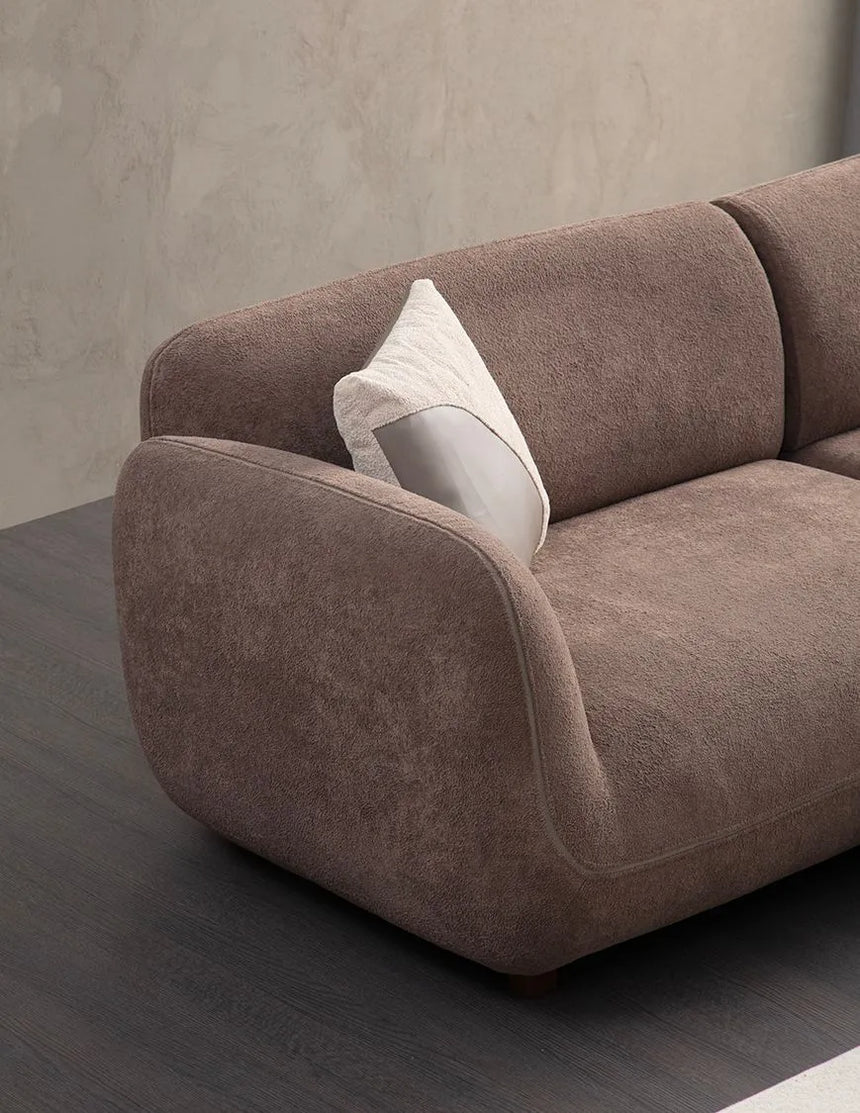 Pavia Ecksofa, symmetrisch, in Cremebraun, 335x335 cm von Atelier Del Sofa – Bild 3