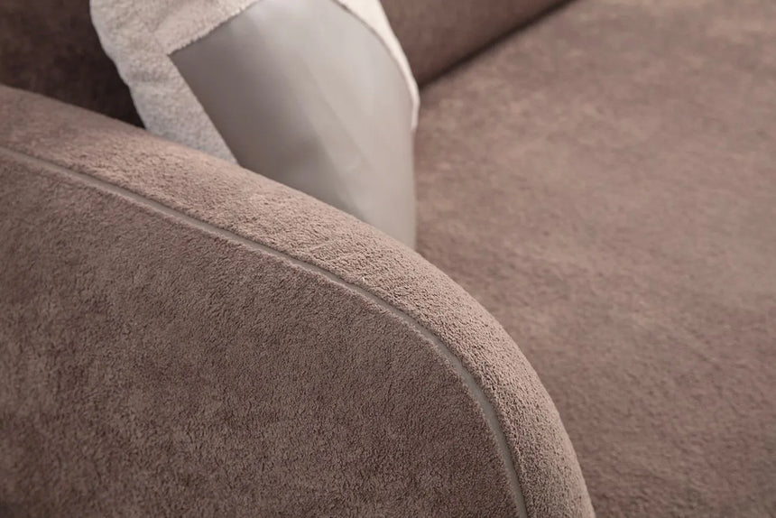 Pavia Ecksofa, symmetrisch, in Cremebraun, 335x335 cm von Atelier Del Sofa – Bild 5