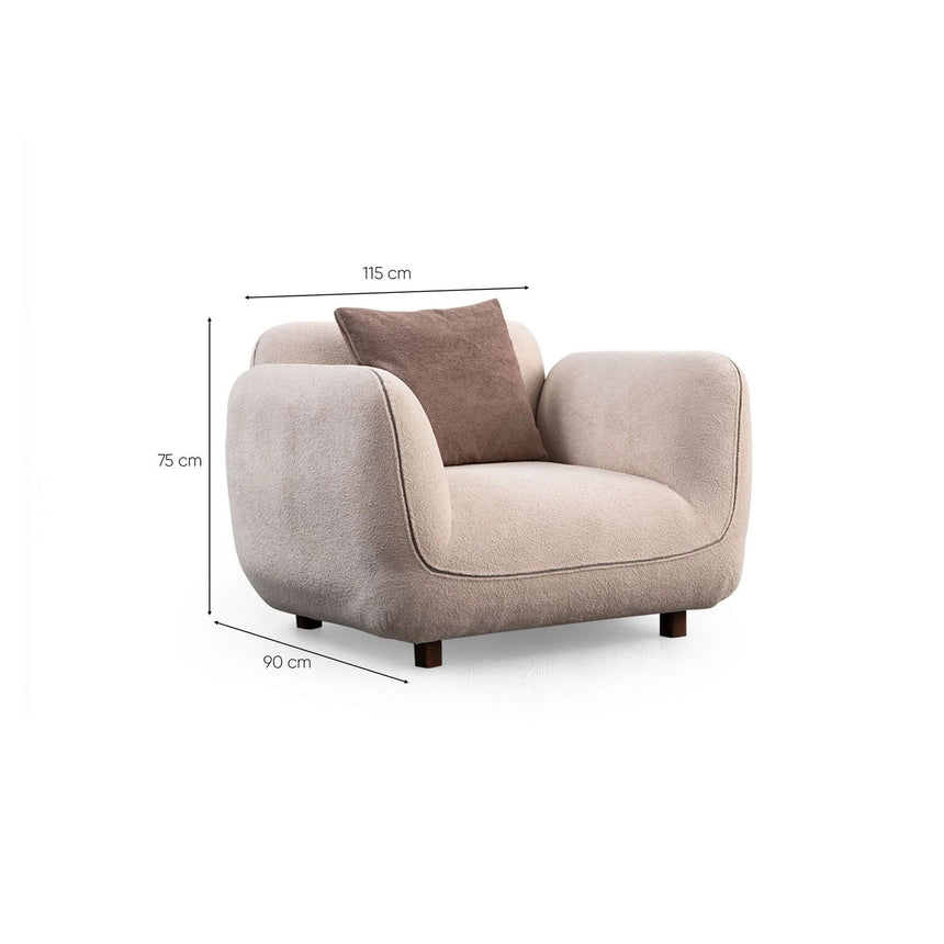 Pavia Sessel in Creme, 115x90 cm von Atelier Del Sofa – Bild 5