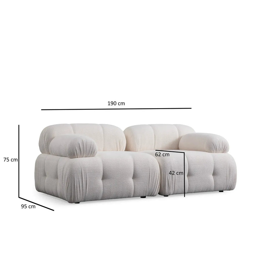 Petite 2 2-Sitzer Ecksofa, Rechte Seite, 190x160 cm - ZEN ZONE Furniture