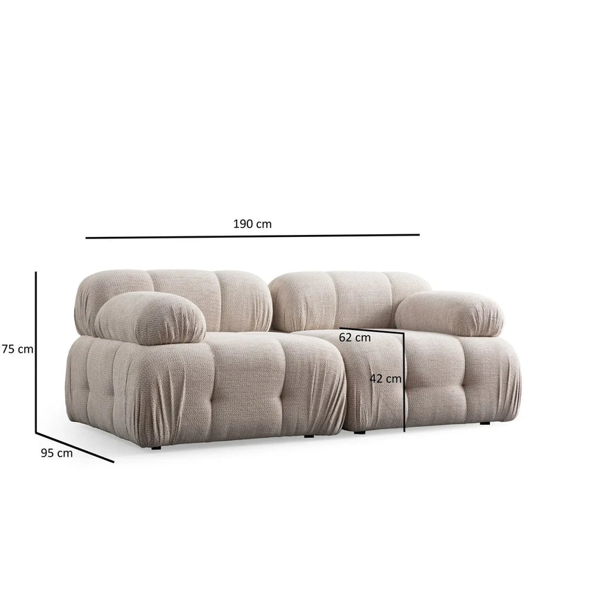 Petite 2 2-Sitzer Ecksofa, Rechte Seite, 190x160 cm - ZEN ZONE Furniture