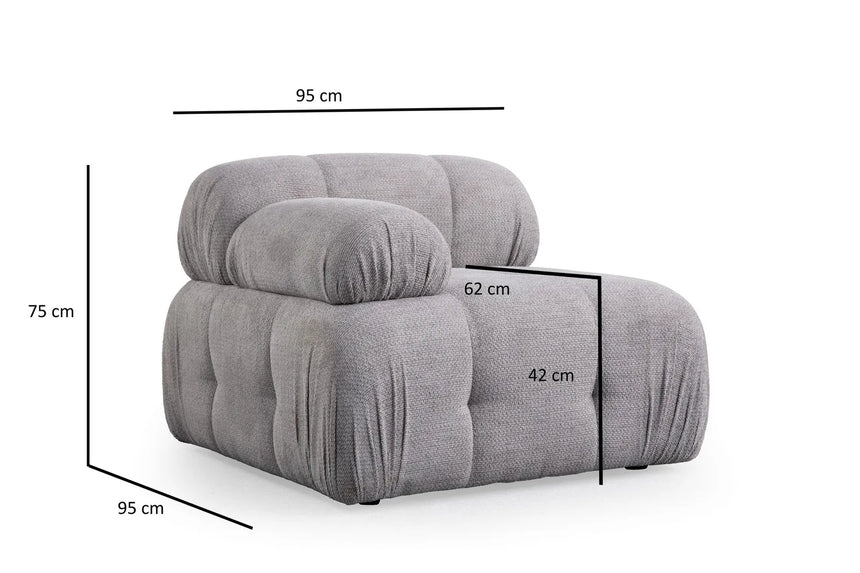 Petite 2 2-Sitzer Sofa in Hellgrau, 190x95 cm von Atelier Del Sofa – Bild 7