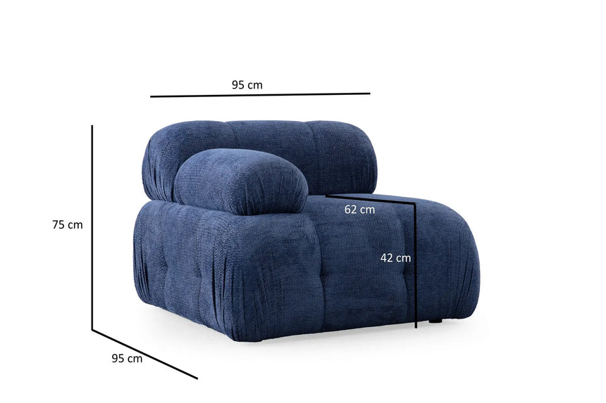 Petite 2 2-Sitzer Sofa in Nachtblau, 190x95 cm von Atelier Del Sofa – Bild 8
