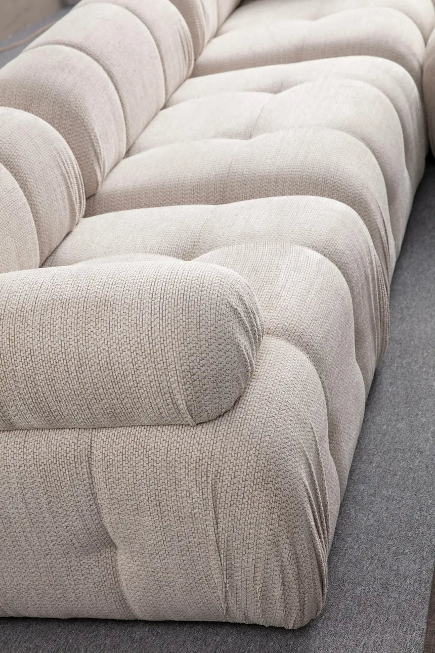 Petite 3 3-Sitzer, Rechte Seite, Ecksofa in Creme, 290x160 cm von Atelier Del Sofa – Bild 3