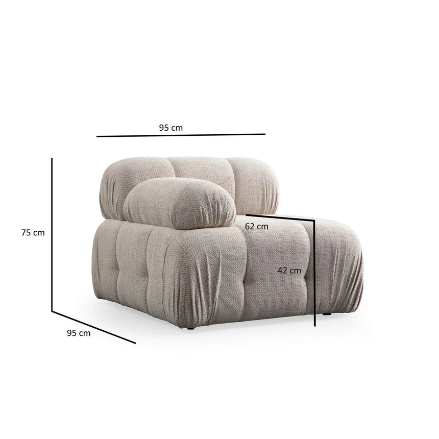 Petite 3 3-Sitzer Ecksofa, Rechte Seite, 290x160 cm - ZEN ZONE Furniture