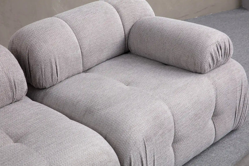 Petite 3 3-Sitzer, Rechte Seite, Ecksofa in Hellgrau, 290x160 cm von Atelier Del Sofa – Bild 2