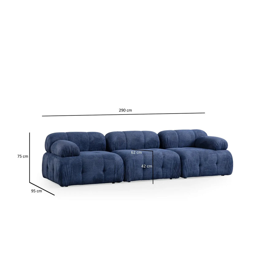 Petite 3 3-Sitzer Ecksofa, Rechte Seite, 290x160 cm - ZEN ZONE Furniture