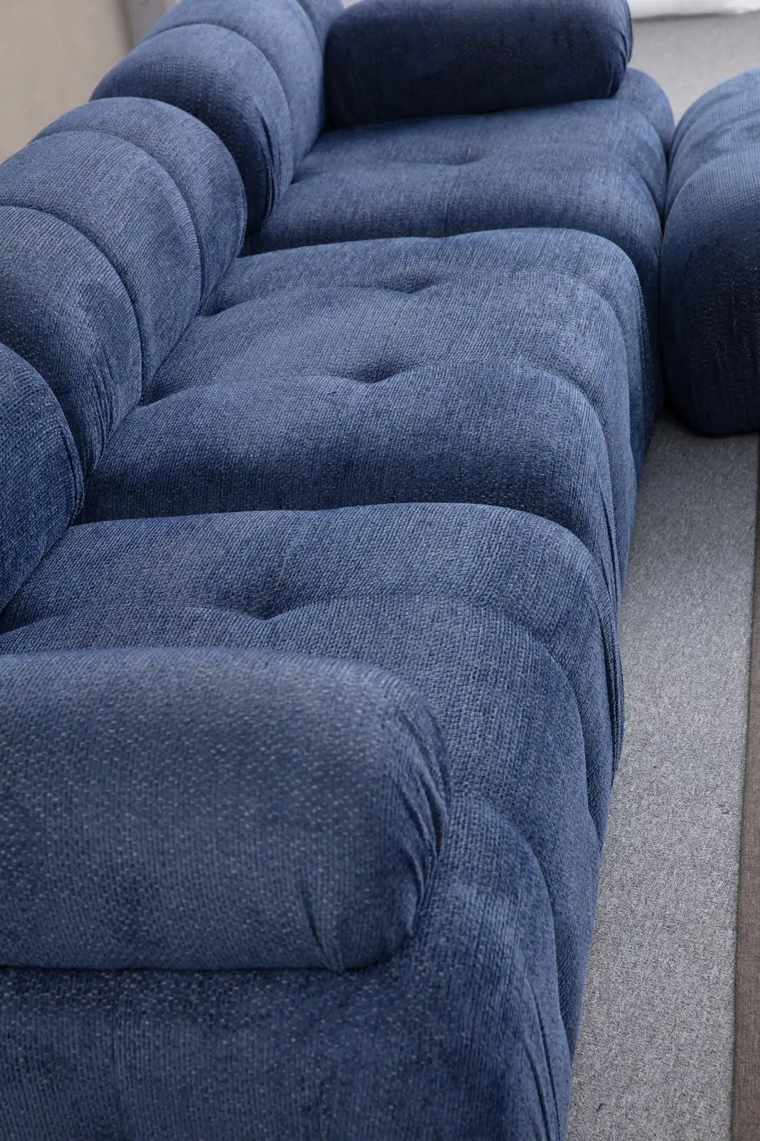 Petite 3 3-Sitzer, Rechte Seite, Ecksofa in Nachtblau, 290x160 cm von Atelier Del Sofa – Bild 4