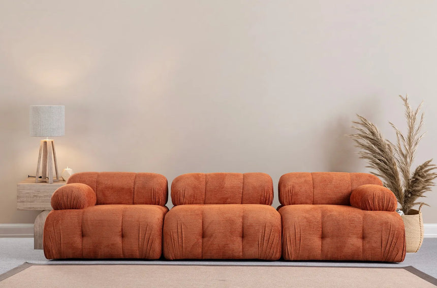 Petite 3 3-Sitzer Sofa in Orange, 290x95 cm von Atelier Del Sofa – Bild 1