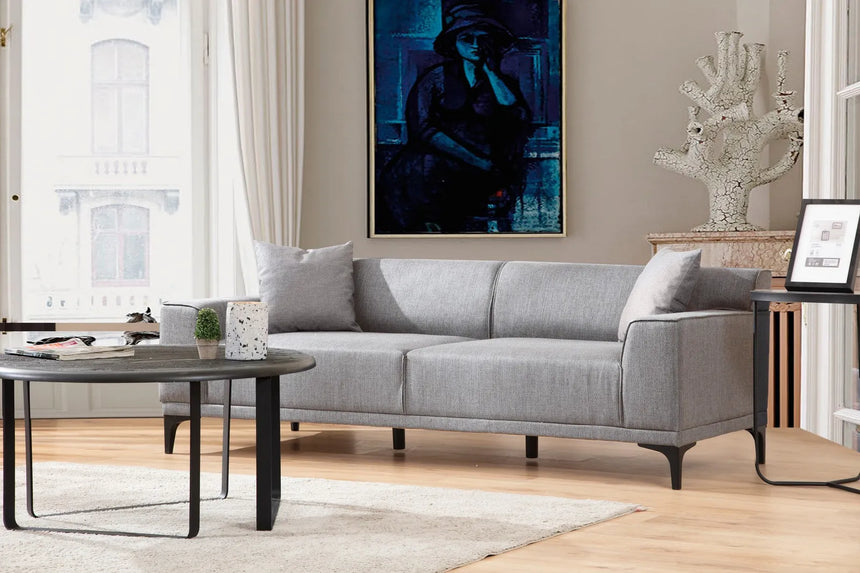 Petra 3-Sitzer Sofa in Hellgrau, 215x87 cm von Atelier Del Sofa – Bild 1